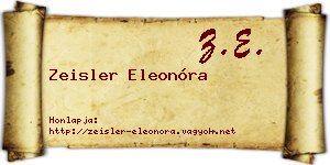 Zeisler Eleonóra névjegykártya